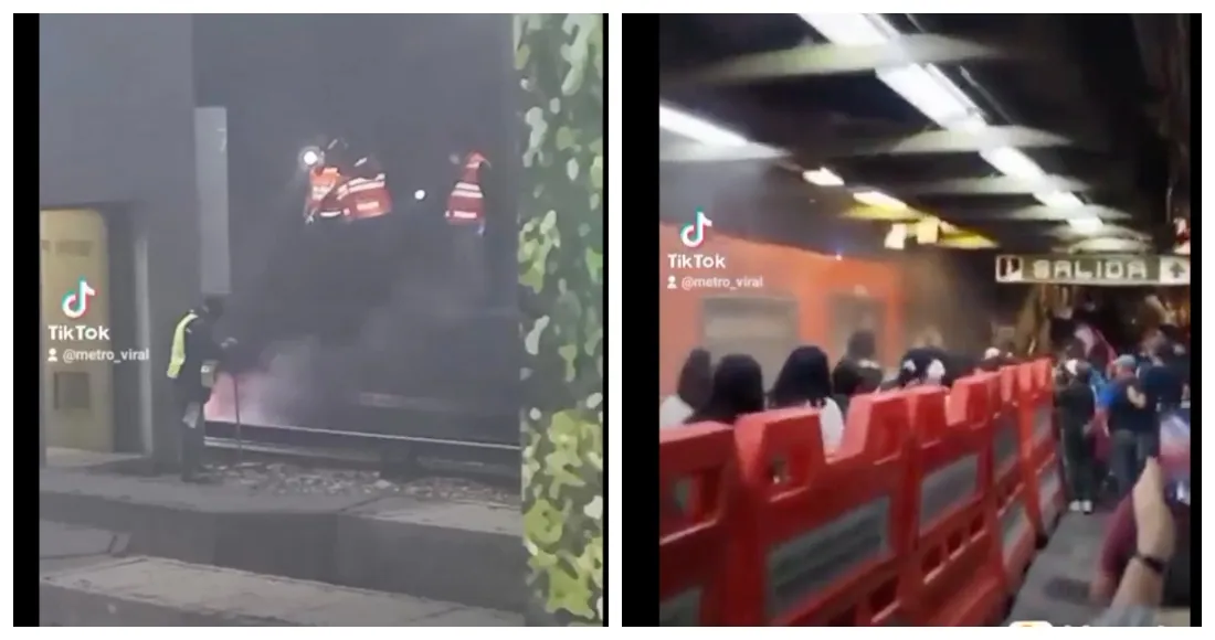 Conato de incendio provoca desalojo de usuarios en Metro Viveros #VIDEOS