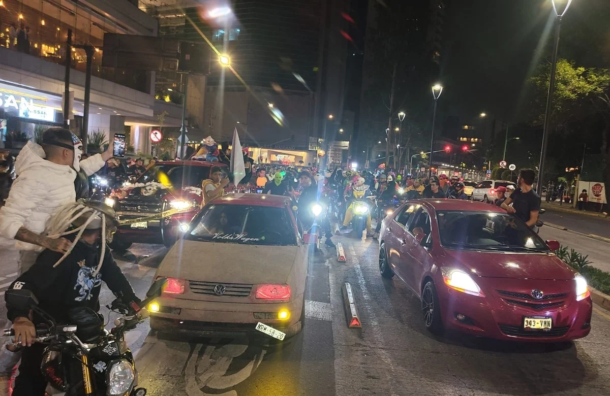 2 detenidos y 27 remitidos al Juez Cívico tras 'Rodada del Terror' en CDMX