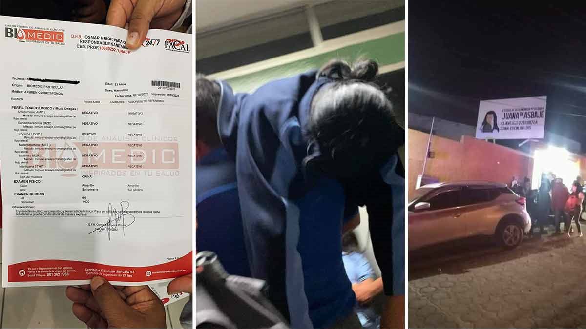 Alumnos de secundaria intoxicados con cocaína en Chiapas