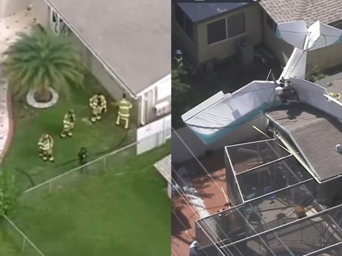 Avioneta se estrella contra una casa en Florida