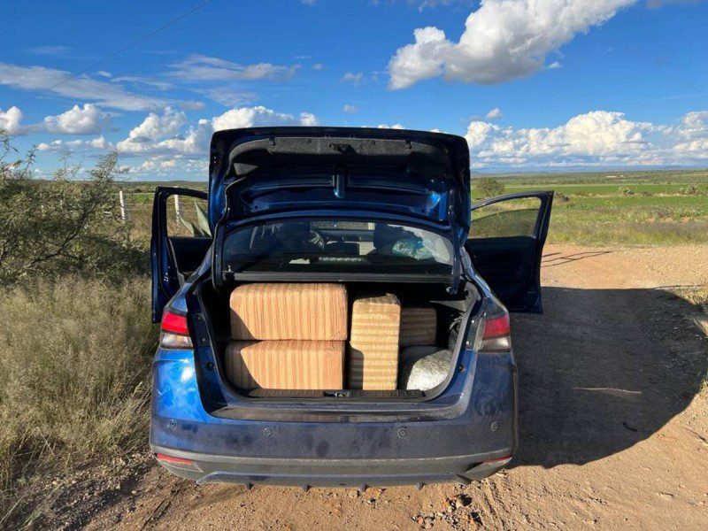 Narco auto con 114 kilos de mariguana en Zacatecas