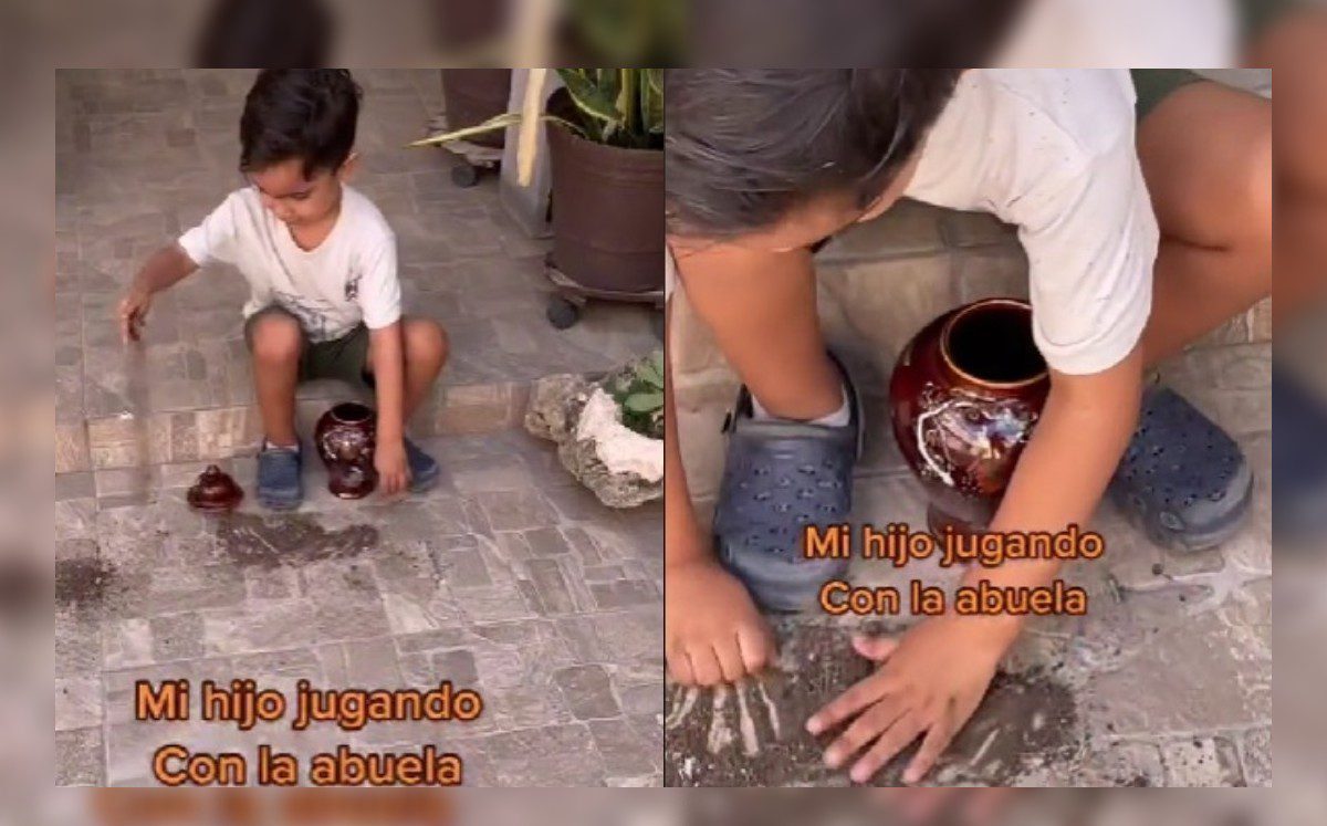 Niño se pone a jugar con las cenizas de su abuela