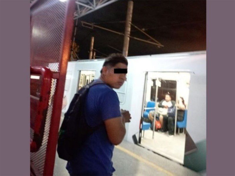 Presunto acosador en el Metro de Monterrey