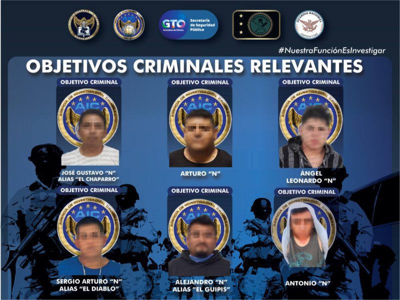 7 terroristas relacionados con quemas y bloqueos en Guanajuato