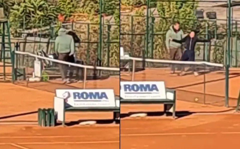 Entrenador golpea brutalmente a su hija en club de tenis serbio #VIDEO