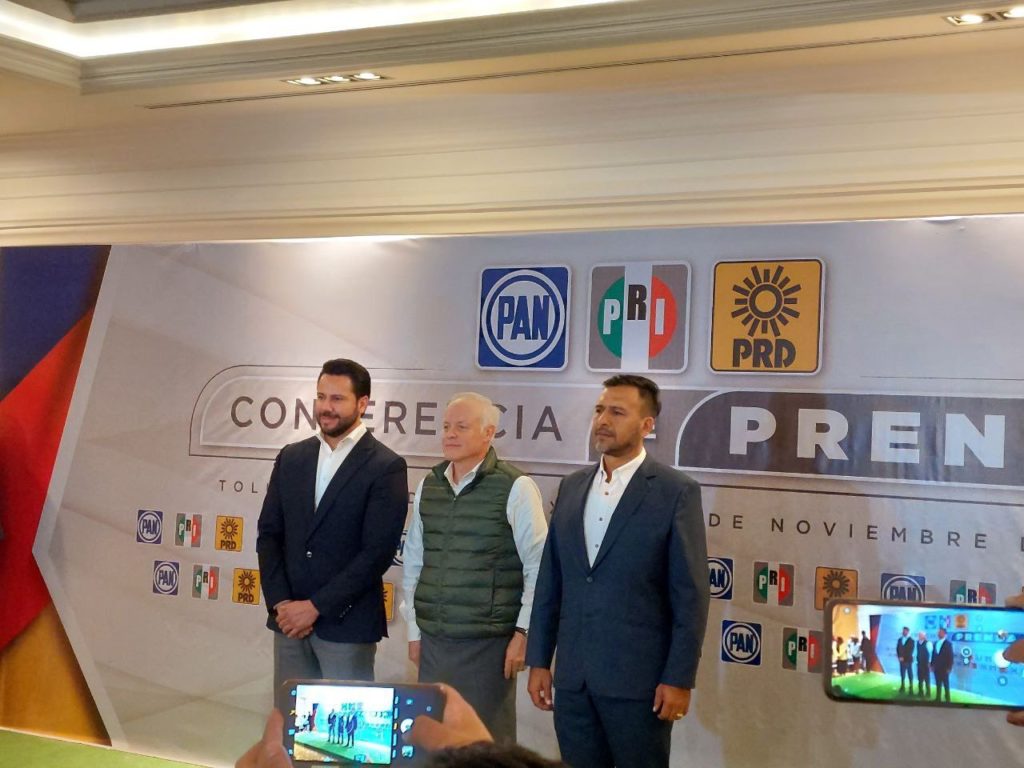 PRI-PAN-PRD anuncian coalición en Edomex contra Morena