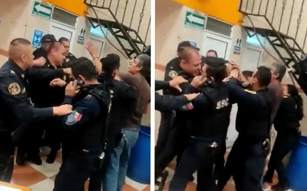 Denuncian agresión de policías a comensales en una taquería de CDMX #VIDEO
