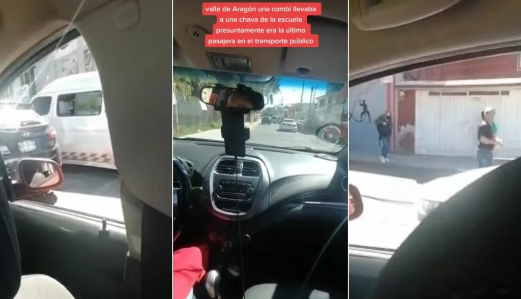 “¡Auxilio!”: combi sin placas no deja bajar a joven en Ecatepec #VIDEO