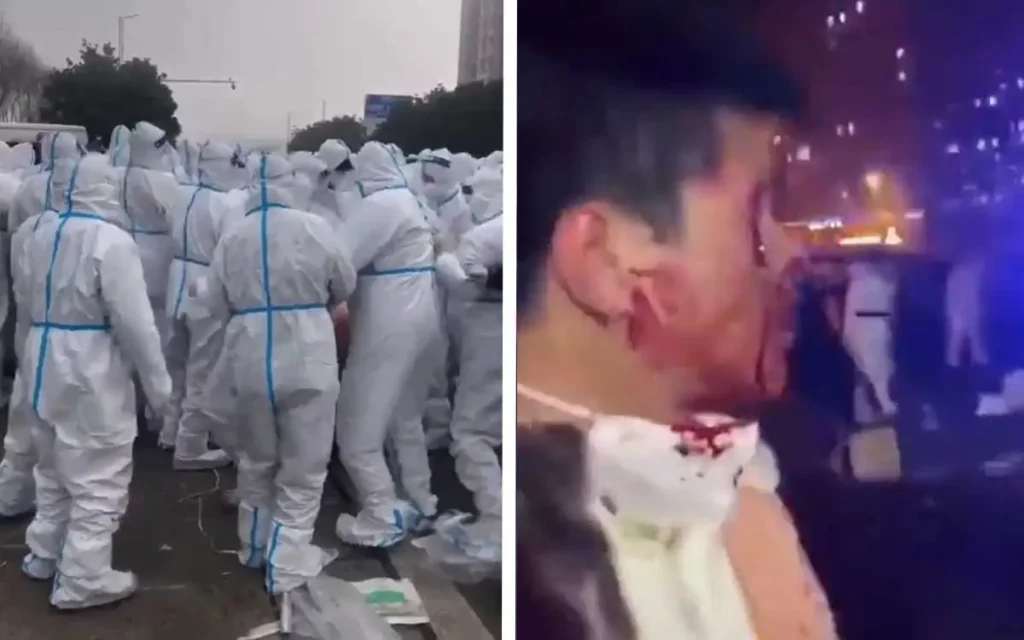 Empleados de fábrica de Apple en China son golpeados durante protesta #VIDEO