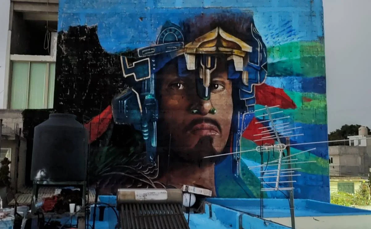 Crean un nuevo mural en honor a Tenoch Huerta en Iztapalapa