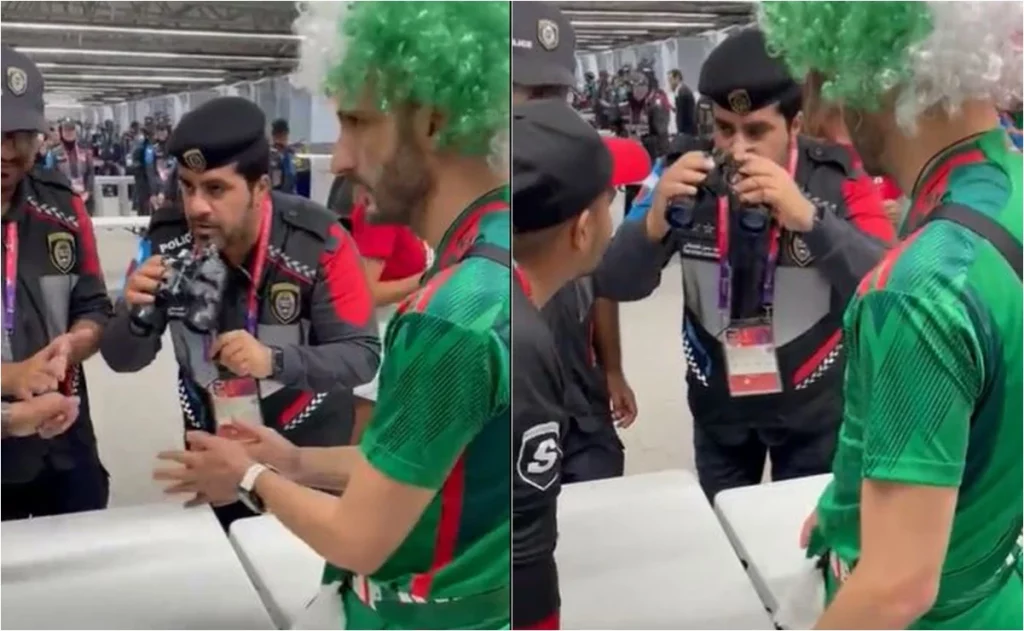 Mexicanos arman show de lucha libre en vagón del metro de Qatar #VIDEO