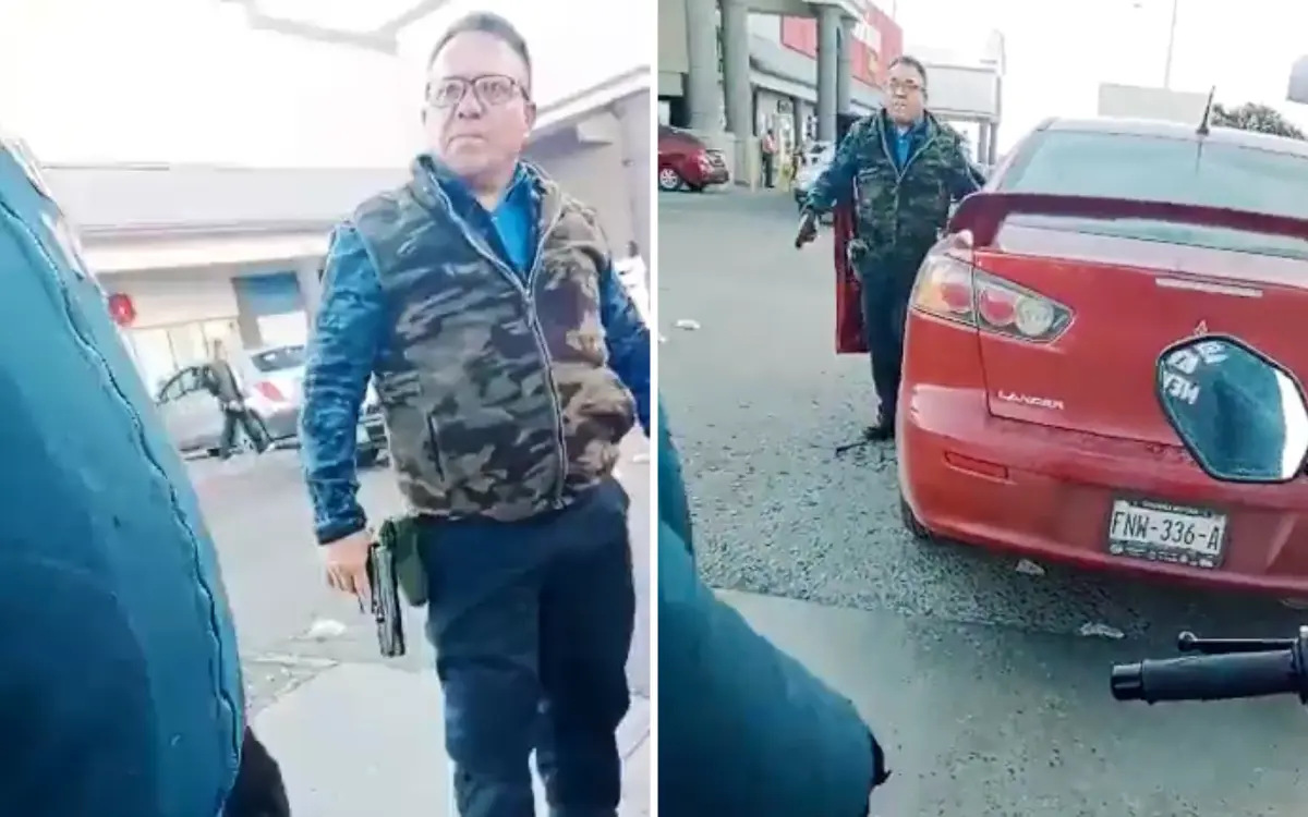 Conductor armado amenaza a motociclistas en calles de Saltillo #VIDEO