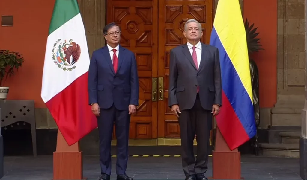 AMLO recibe en Palacio Nacional al presidente de Colombia, Gustavo Petro