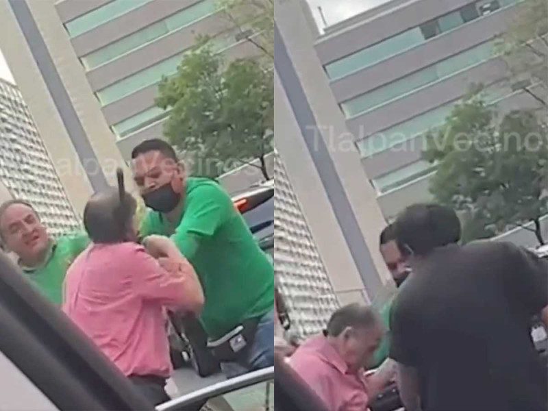 Adulto mayor saca palo de golf y termina golpeado durante pleito vial en CDMX #VIDEO