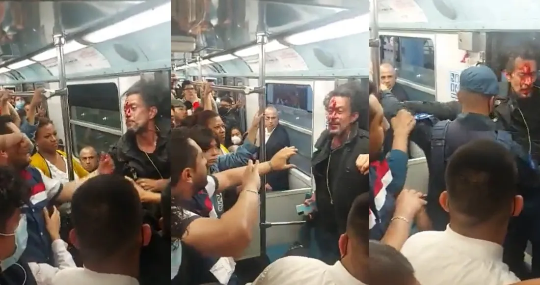 “Tengo SIDA”, dice usuario del Metro al escupirle sangre a hombre durante riña #VIDEO