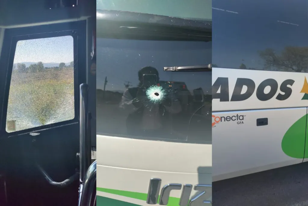 Balean autobús con 30 pasajeros en carretera de Celaya durante jornada de violencia
