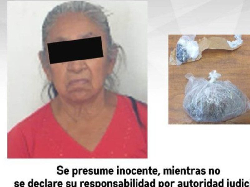 Abuelita detenida por intentar meter heroína y mariguana a cárcel de Morelos