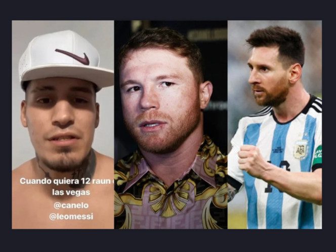 Boxeador argentino reta a 'El Canelo' para defender a Messi