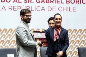Sheinbaum nombra Huésped Distinguido a Gabriel Boric, presidente de Chile