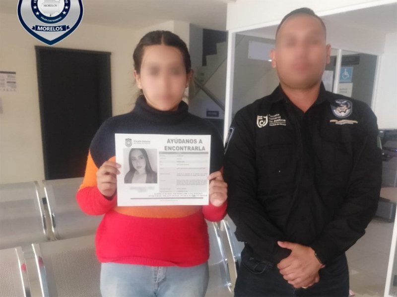 Hallan con vida a joven desaparecida en Morelos; “fue ausencia propia”