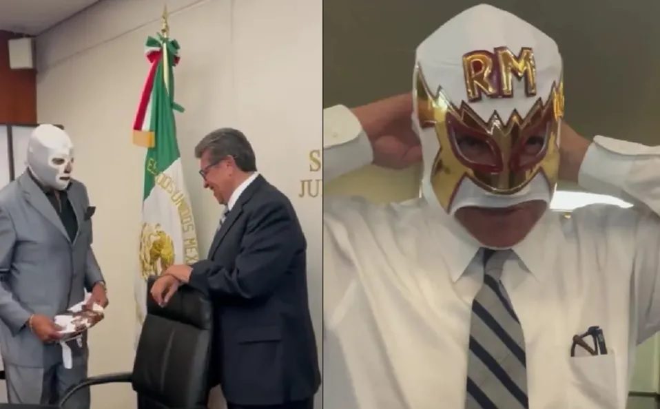 Monreal 'se convierte' en luchador para evento en la Arena México