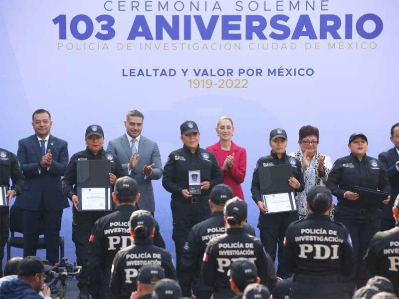 Policía de Investigación de la CDMX celebra sus 103 años de servicio