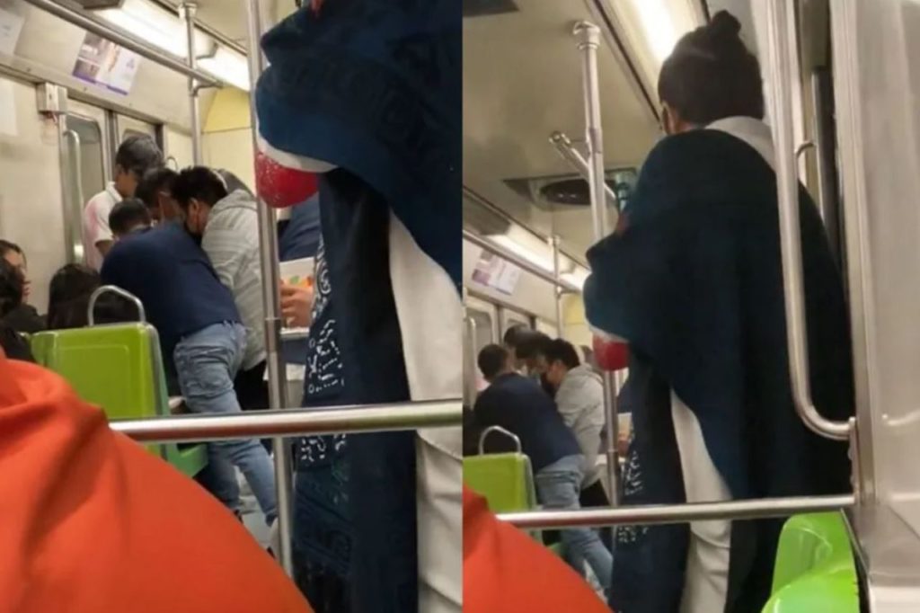 Se pelean en el vagón del Metro y músico sigue tocando