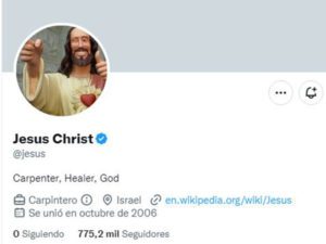 ¿Eres tú, Señor? Twitter verifica la cuenta de Jesús