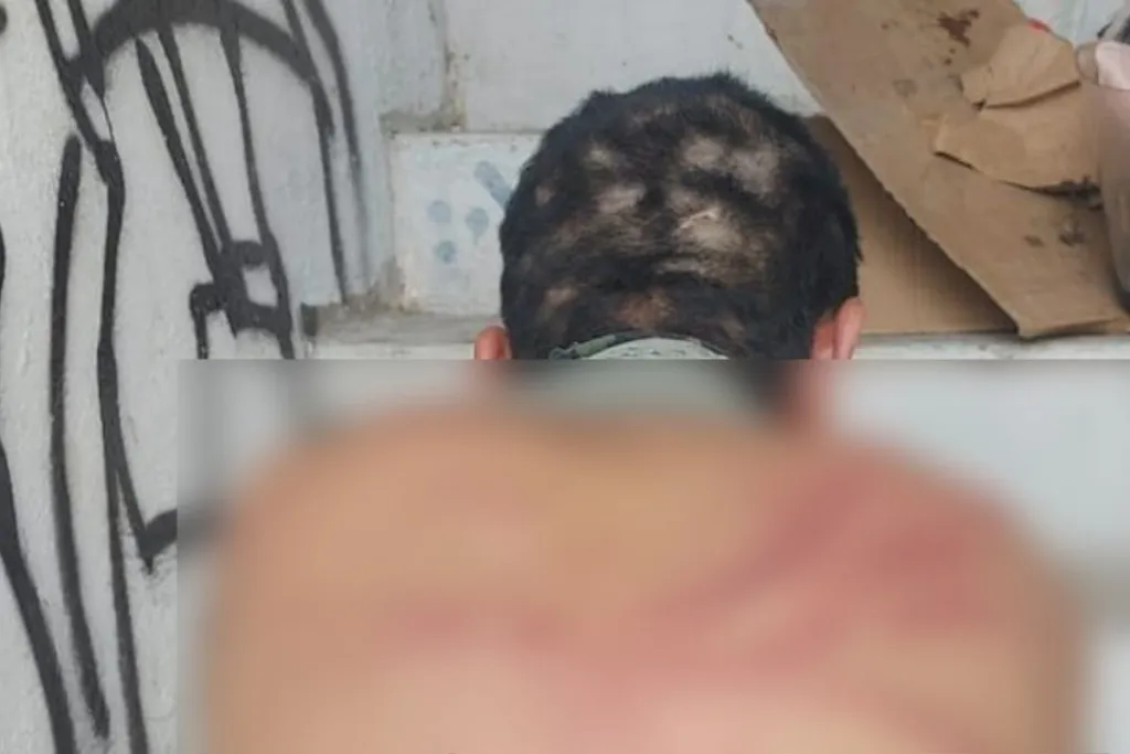 “Esto me pasó por robar”: Pobladores golpean a ladrón en Hidalgo