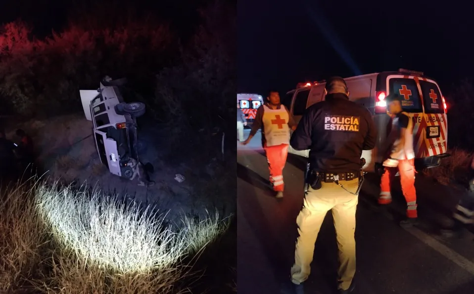 Conductora vuelca en La Laguna y perrito se queda a su lado arribo de paremédicos