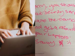 “Disculpa”: Ladrón se lleva laptop y deja nota a su víctima pidiéndole ser más cuidadosa