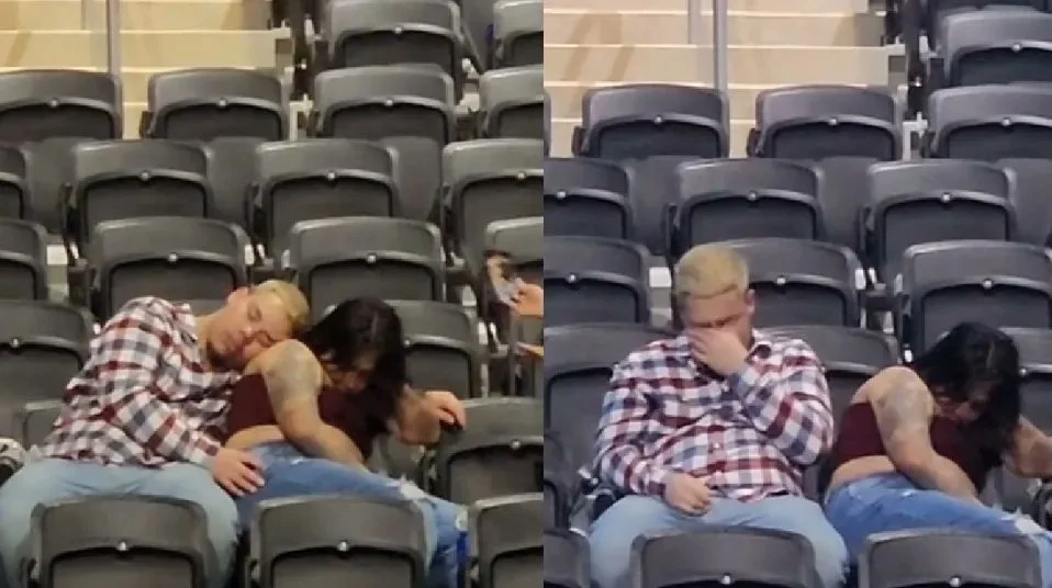 Critican a pareja por dormirse en concierto de Grupo Firme #VIDEO