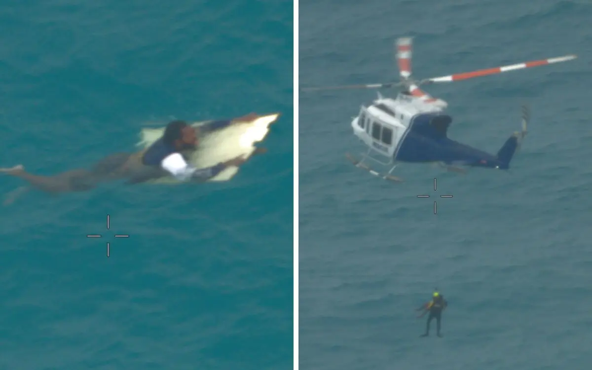 En un pedazo de madera, hombre sobrevive a naufragio en aguas llenas de cocodrilos y tiburones
