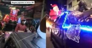 Presuntos miembros del CJNG desfilaron por calles de Jalisco repartiendo juguetes