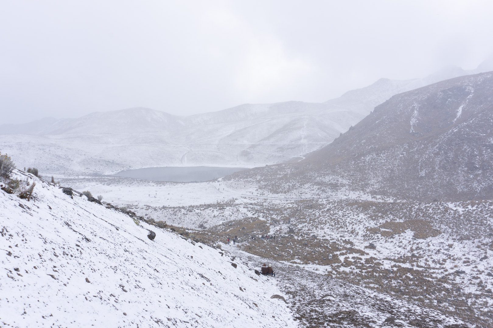 Llegan las primeras nevadas al Nevado de Toluca y al Ajusco #IMÁGENES