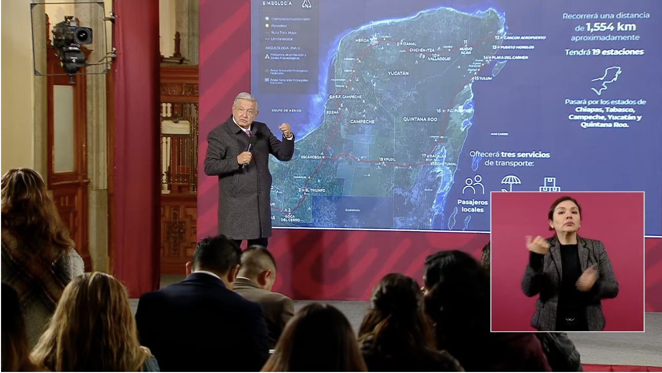 Tren Maya también tendrá vigilancia con helicópteros, anuncia AMLO