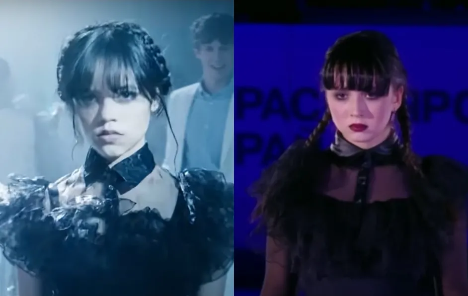 La rusa Kamila Valieva recrea el baile viral de ‘Wednesday’ en competencia #VIDEO