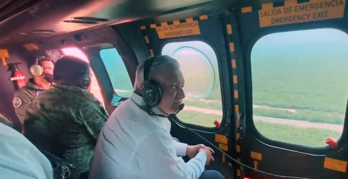 AMLO supervisa el Tren Maya