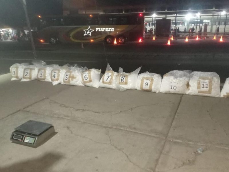 Aseguran 117 kilos de fentanilo en un camión de paquetería y mensajería en Sinaloa