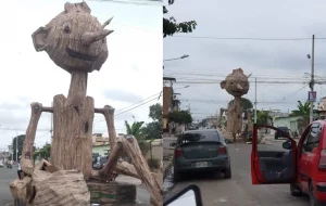 Hacen una escultura gigante del ‘Pinocchio’ de Guillermo del Toro #VIDEO