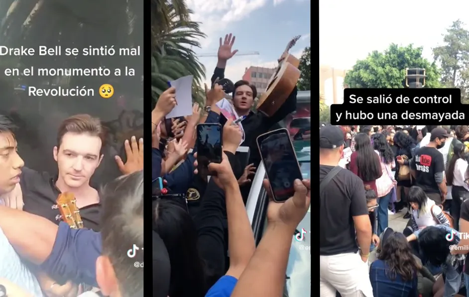 Caídas y caos en evento de Drake Bell en el Monumento a la Revolución #VIDEOS