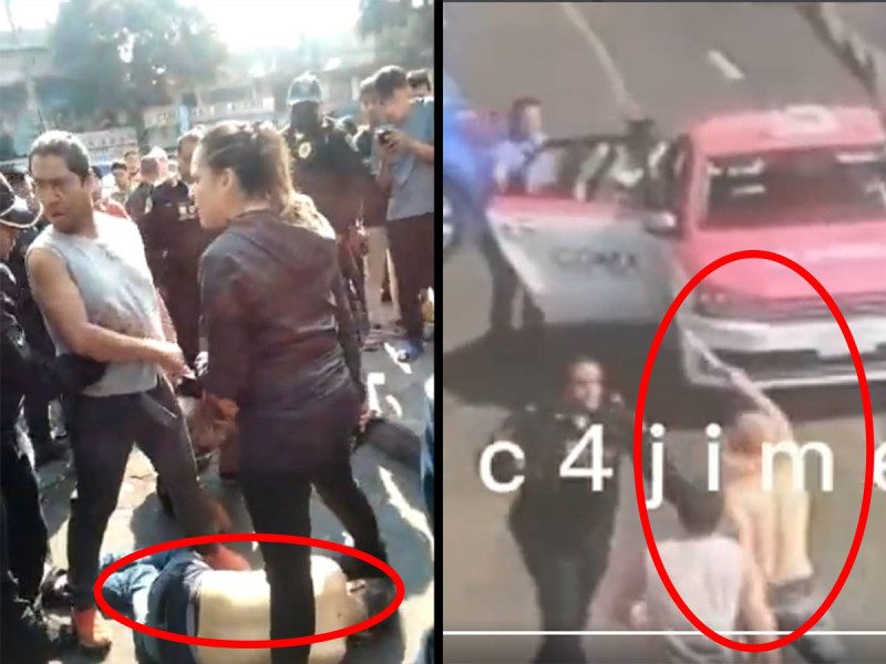 Revelan #VIDEOS de asalto y agresión a policía de sujeto en calles de Iztapalapa