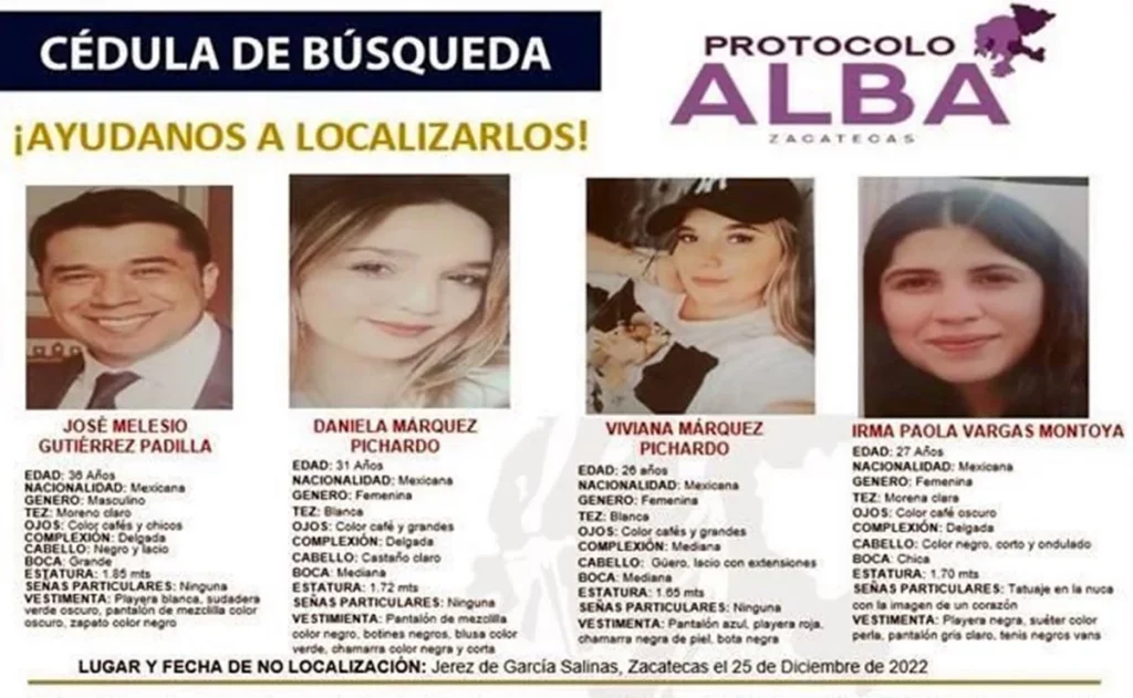 Localizan auto en el que viajaban 4 jóvenes desaparecidos en carretera de Zacatecas