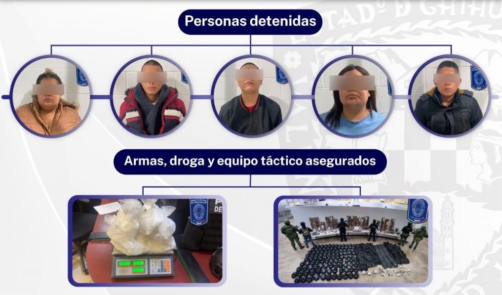 Célula de Los Mexicles detenida en Ciudad Juárez y arsenal asegurado