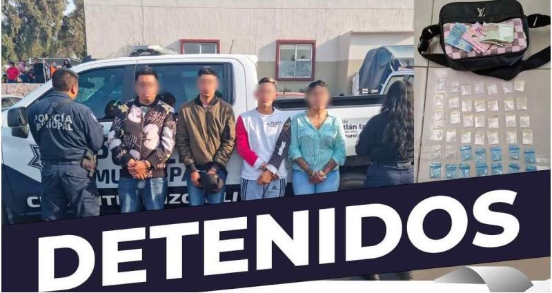 Cuatro detenidos en Cuautitlán Izcalli por posesión de sustancias ilícitas