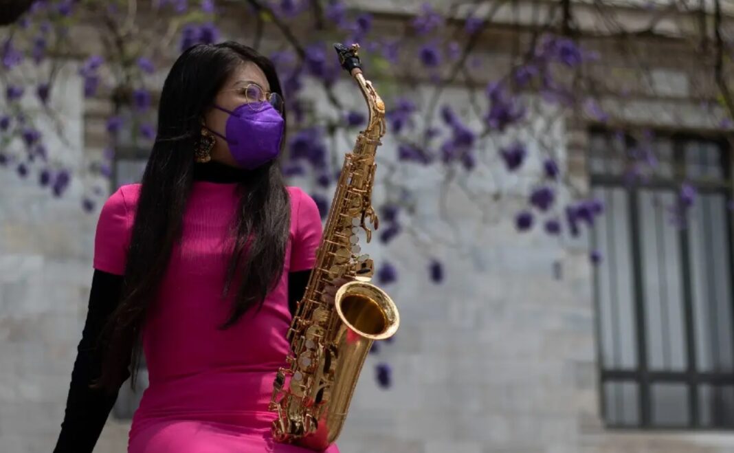 La saxofonista María Elena Ríos