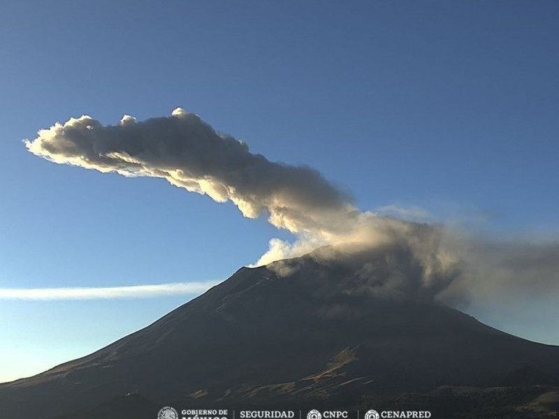 Popocatépetl registra fuertes explosiones