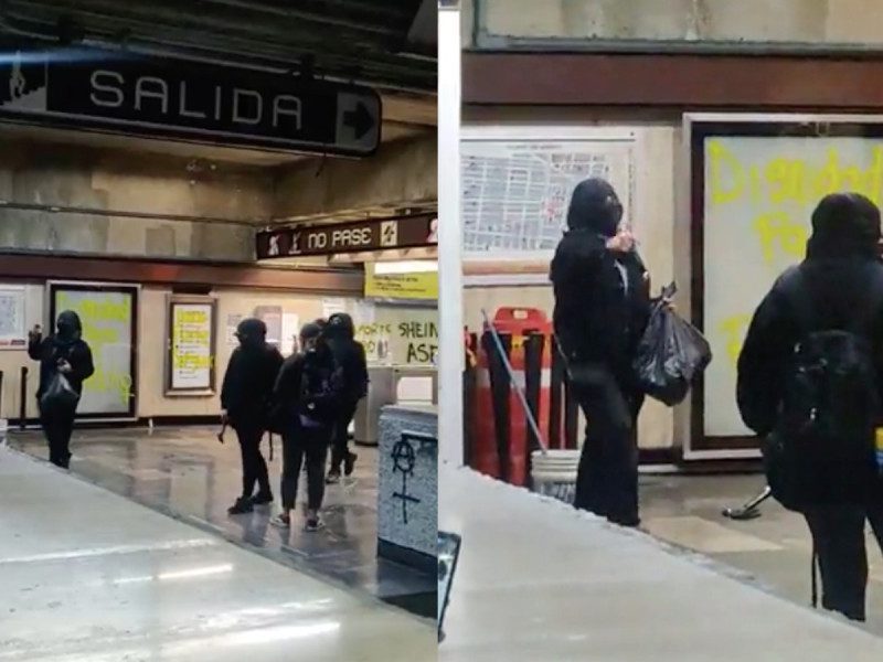 Vandalizan la estación Chabacano en protesta por el choque en la Línea 3 del Metro