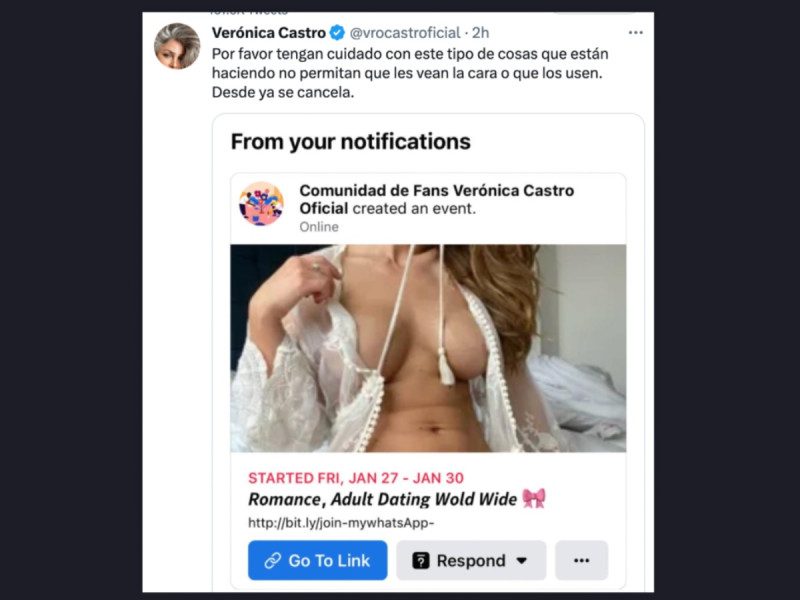 Verónica Castro se deslinda de sensual evento anunciado en redes con su nombre