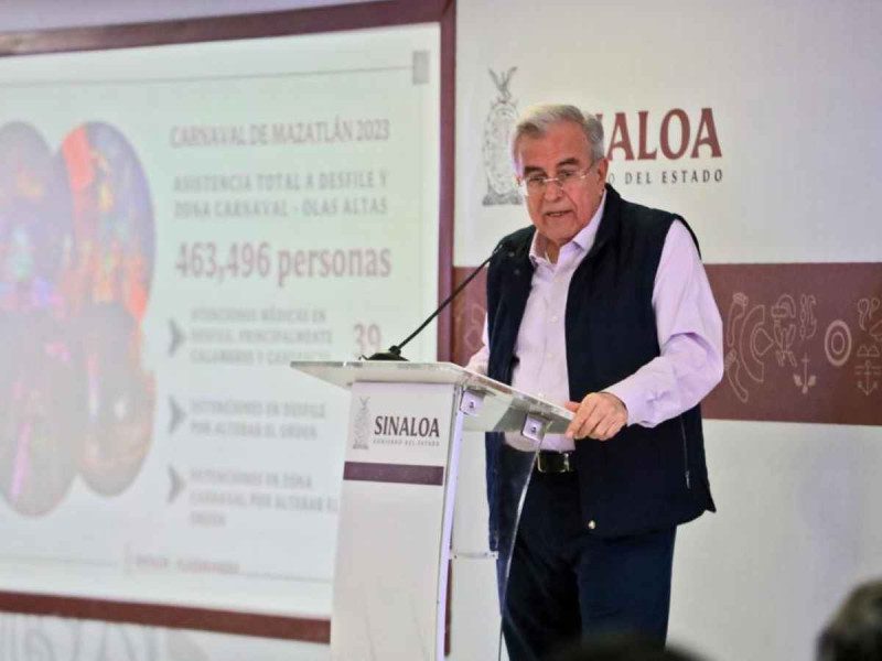 Rubén Rocha celebra saldo blanco en Sinaloa tras carnavales